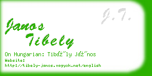 janos tibely business card